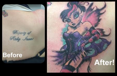 Tattoos - Bad Fairy Tinkerbell Cover Up Tattoo  - 119342